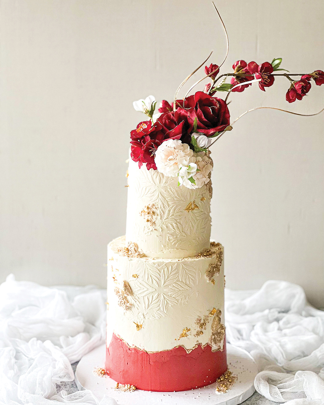 In addition to custom-made, handpainted macarons, Safeera Inayath bakes and decorates elegant cakes for all occasions, including weddings and birthdays.