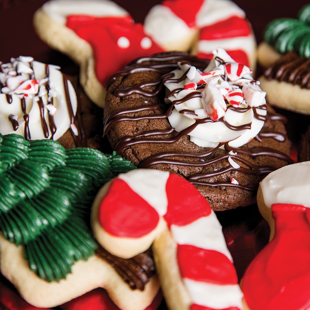 Chocolate cookies with peppermint frosting are a holiday tradition at Uniquely Me Bakery.