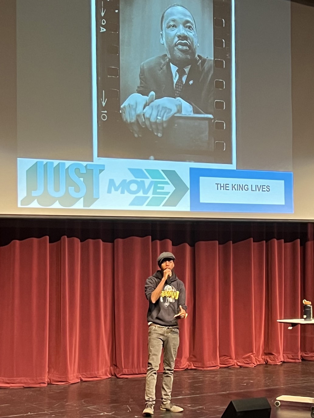 A featured speaker from the 2024 Martin Luther King, Jr. Day Breakfast event.