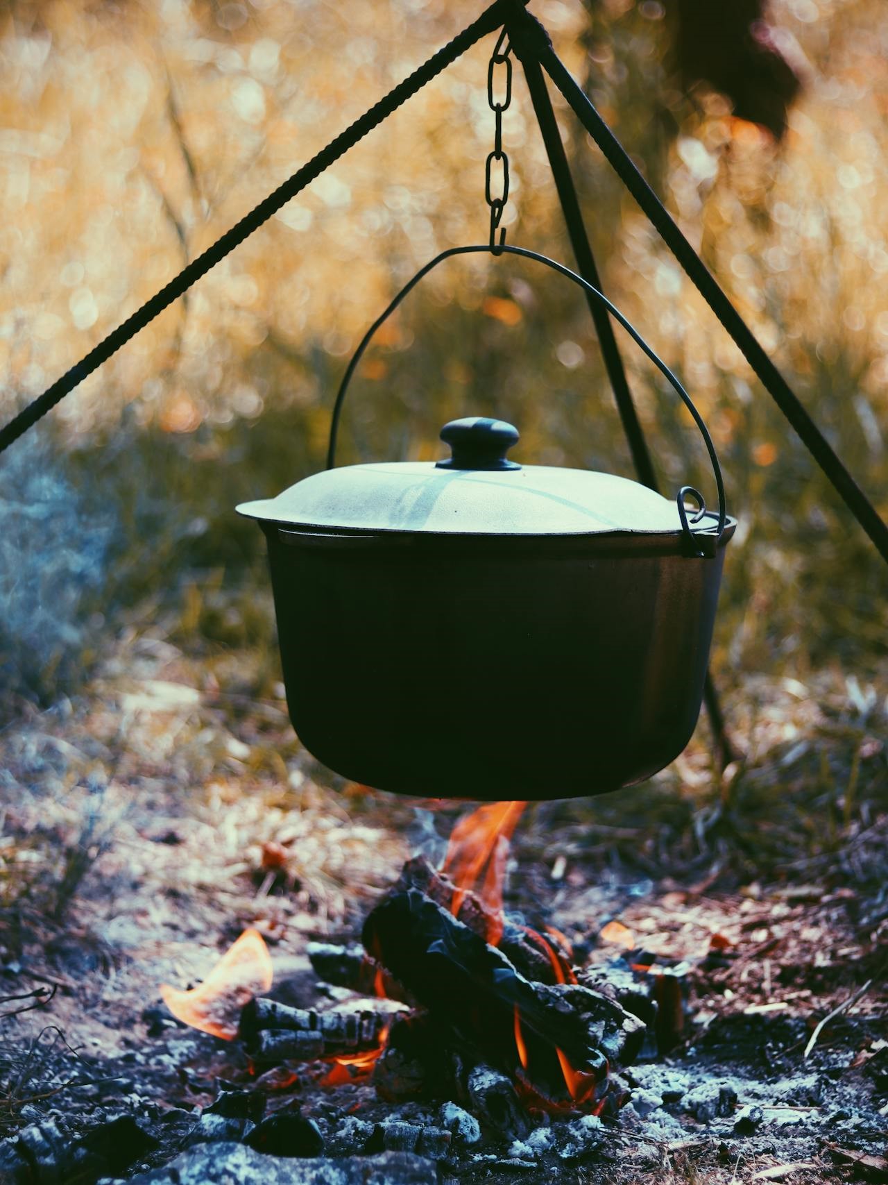 Family Breakfast Campfire Cooking