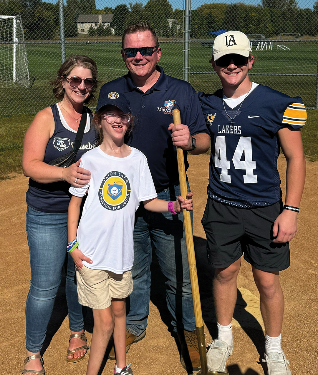 The Koenig family at the Prior Lake Miracle League Field groundbreaking event last fall.