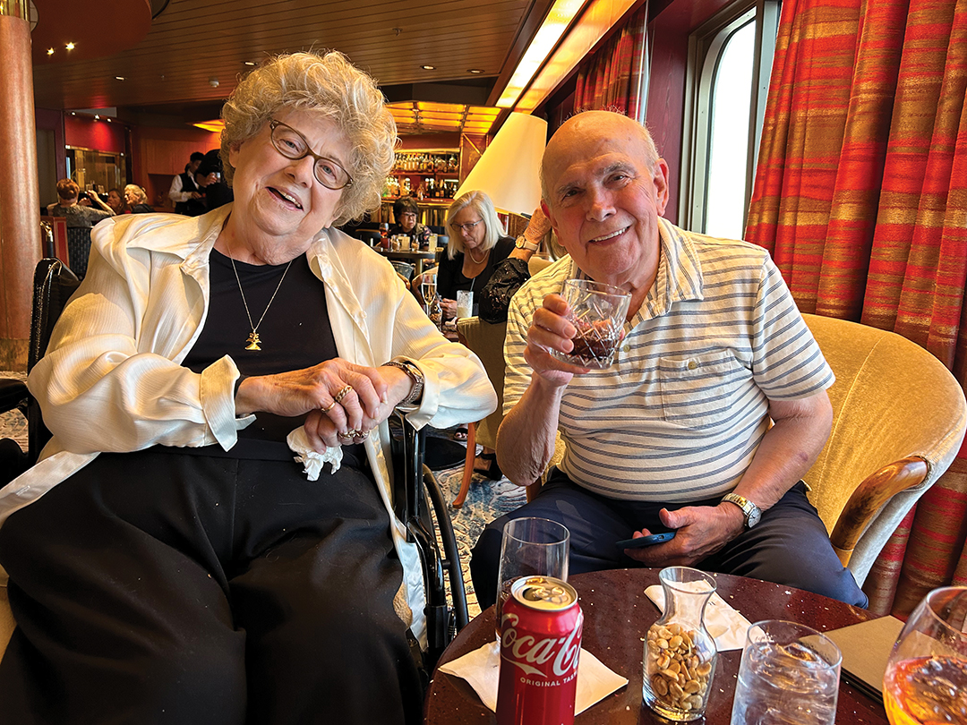 Patricia and Dennis Gerwing of Lakeville on board Holland America’s MS Volendam during a fall cruise of New England.