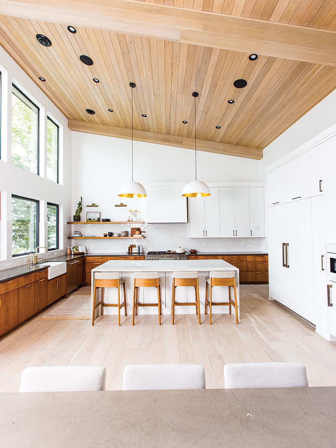 Kitchen counters are kept appliance-free thanks to a butler’s pantry off the kitchen.