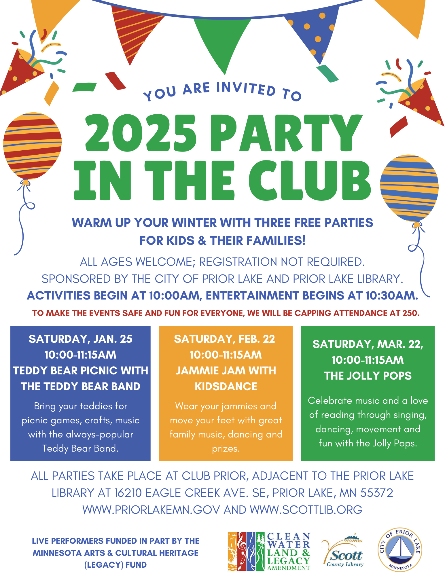 2025 Party in the Club Event Flier