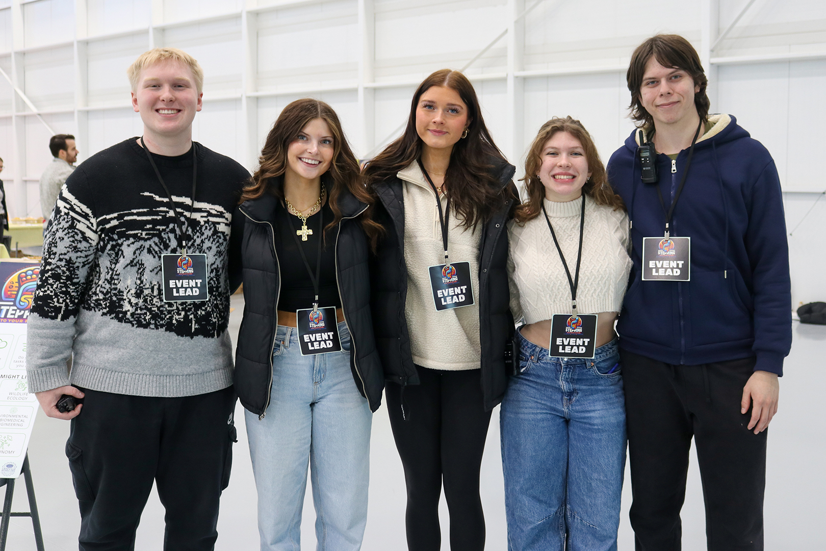 The five members of the South Capstone team planned and executed the Stepping into your Future event.